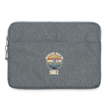 Berge bringen mich zum Lächeln Retro-Skifahren - Laptoptasche 15" - Grau meliert - Vorne