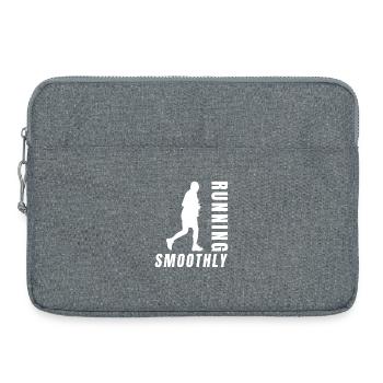 Coureur de marathon courant en douceur - Sacoche pour ordinateur portable 15 pouces - gris chiné - Devant