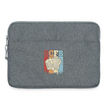 Steirische Harmonika GCFB Ziehharmonika Quetschn - Laptoptasche 15" - Grau meliert - Vorne