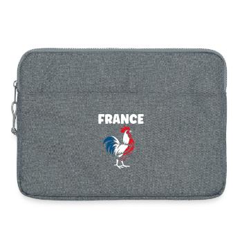 Trikolore Hahn Frankreich - Laptoptasche 15" - Grau meliert - Vorne