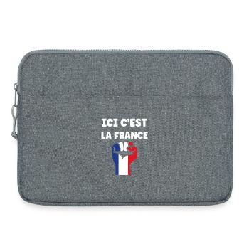 This is France – tricolor fist - Laptop bag 15" - heather grey - Front
