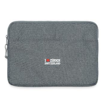 J’adore Zurich, la Suisse - Sacoche pour ordinateur portable 15 pouces - gris chiné - Devant