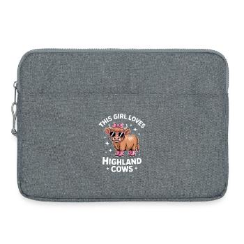 Dictons des Highlands Cattle Drôle Don Highland Cattle - Sacoche pour ordinateur portable 15 pouces - gris chiné - Devant