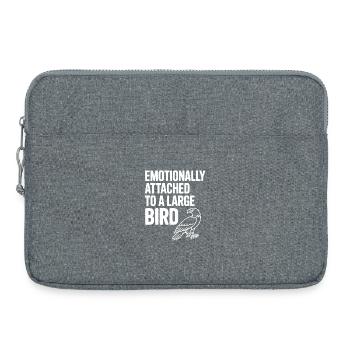 Emotional an einen großen Vogel gebunden - Laptoptasche 15" - Grau meliert - Vorne