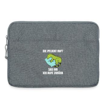 Le devoir appelle, dis-lui que je rappellerai - Sacoche pour ordinateur portable 15 pouces - gris chiné - Devant