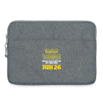 Das Wars | Abi 2026 - Abitur - Geschenk - Laptoptasche 15" - Grau meliert - Vorne