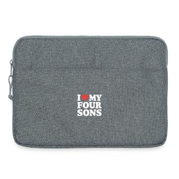 Ich liebe meine vier Söhne - Laptoptasche 15" - Grau meliert - Vorne
