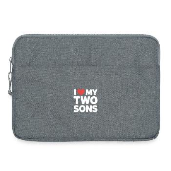 Ich liebe meine zwei Söhne - Laptoptasche 15" - Grau meliert - Vorne