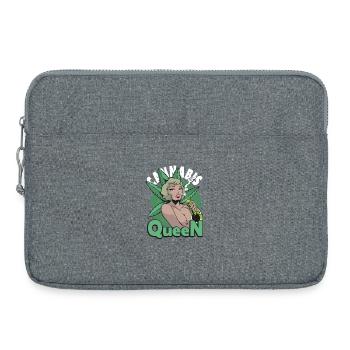Tenue de Reine du Cannabis - Sacoche pour ordinateur portable 15 pouces - gris chiné - Devant