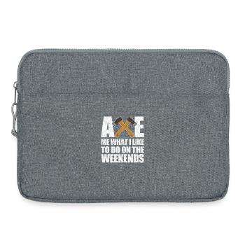 Erzähl mir, was ich am Wochenende gerne mache. - Laptoptasche 15" - Grau meliert - Vorne