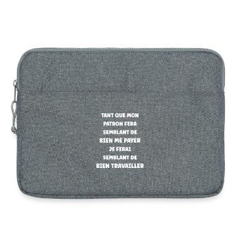 So tun, als würde ich arbeiten - Laptoptasche 15" - Grau meliert - Vorne