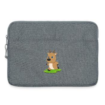 Reindeer Jogger Jogging Sports - Laptop bag 15" - heather grey - Front