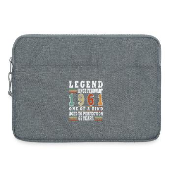 Février 1961 Jubilé 1961 Légendes Février - Sacoche pour ordinateur portable 15 pouces - gris chiné - Devant