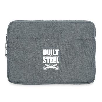 Construit en acier - Sacoche pour ordinateur portable 15 pouces - gris chiné - Devant