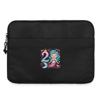 Meerjungfrau 2. Geburtstag 2 Jahre - Laptoptasche 15" - Schwarz - Vorne