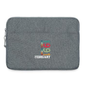 35e anniversaire février 1991 Millésime - Sacoche pour ordinateur portable 15 pouces - gris chiné - Devant