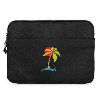 Les palmiers se couchent au coucher du soleil - Sacoche pour ordinateur portable 15 pouces - noir - Devant