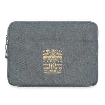 Né en 1966, légende du 60e anniversaire - Sacoche pour ordinateur portable 15 pouces - gris chiné - Devant