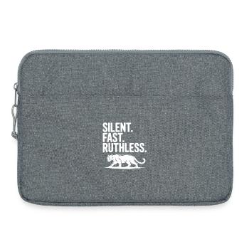 Leise. Schnell. Rücksichtslos. - Laptoptasche 15" - Grau meliert - Vorne