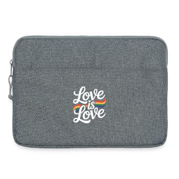L’amour est l’amour Fierté LGBTQ arc-en-ciel - Sacoche pour ordinateur portable 15 pouces - gris chiné - Devant
