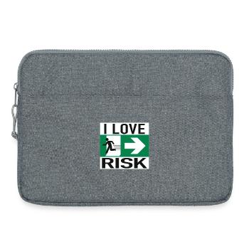 RISQUE D’AMOUR – Le courage commence par un pas - Sacoche pour ordinateur portable 15 pouces - gris chiné - Devant
