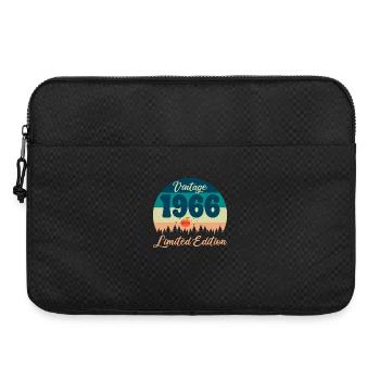 60e Anniversaire 60 ans 1966 Cadeau Vintage Rétro - Sacoche pour ordinateur portable 15 pouces - noir - Devant
