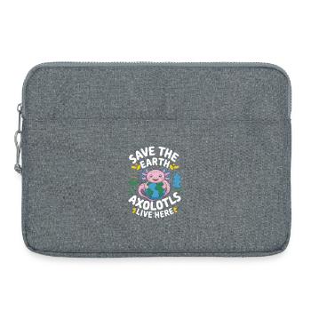 Axolotl Save The Earth - Laptoptasche 15" - Grau meliert - Vorne