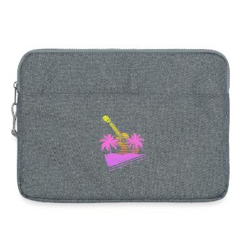 Hawaiian Ukulele Uke Retro 80s 90s - Laptop bag 15" - heather grey - Front
