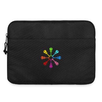Hawaiian Ukulele Uke Rainbow - Laptop bag 15" - black - Front