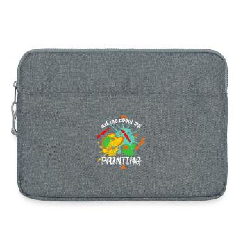 Ask me about my painting, design for artists - Laptop bag 15" - heather grey - Front