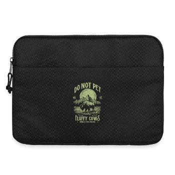 Les bisons vintage ne caressent pas les vaches duveteuses Bizons drôles - Sacoche pour ordinateur portable 15 pouces - noir - Devant