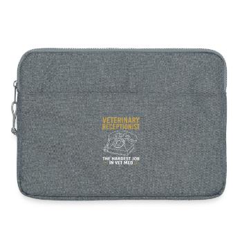 Veterinär Sekretärin Tierarzt Rezeptionist - Laptoptasche 15" - Grau meliert - Vorne