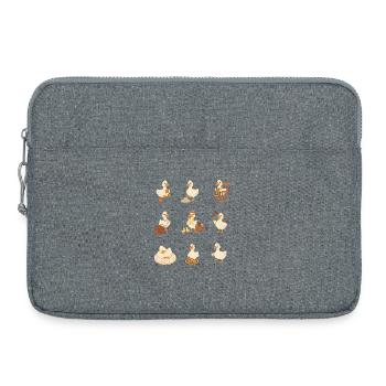 Lustige Häkelenten, Häkelliebhaber, Garnliebhaber - Laptoptasche 15" - Grau meliert - Vorne