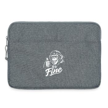 Pouce en l’air de singe heureux - Sacoche pour ordinateur portable 15 pouces - gris chiné - Devant