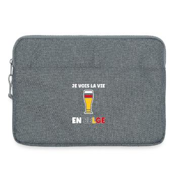 La Vie Belge Verre Bière Stylisé - Sacoche pour ordinateur portable 15 pouces - gris chiné - Devant