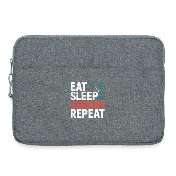 Manger Chirurgie du sommeil Répéter - Sacoche pour ordinateur portable 15 pouces - gris chiné - Devant