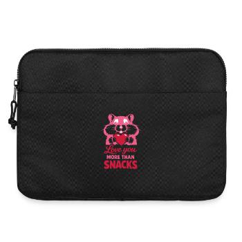 Liebe dich mehr als Snacks – Hamster - Laptoptasche 15" - Schwarz - Vorne