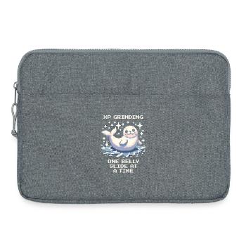 XP-Grind | Seehund Bauchslide - Laptoptasche 15" - Grau meliert - Vorne