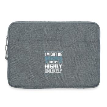 Might Be Wrong But Highly Unlikely Know-It-All - Laptop bag 15" - heather grey - Front