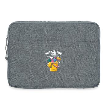 Lustiges Putzen Design - Laptoptasche 15" - Grau meliert - Vorne