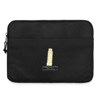 Leaning Tower of Pisa, Italy, coordinates - Laptop bag 15" - black - Front