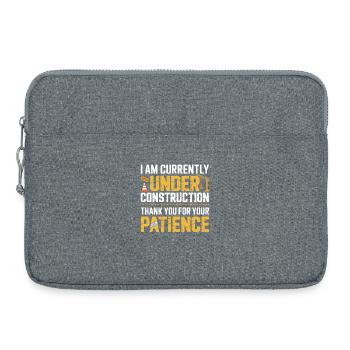 Unter Bauarbeiten Geduld Shirt - Laptoptasche 15" - Grau meliert - Vorne