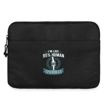 95% Mensch 5% Roboter - Laptoptasche 15" - Schwarz - Vorne