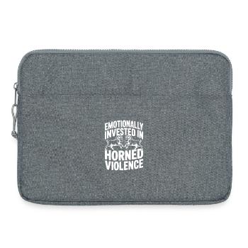 Emotional investiert in gehörnte Gewalt - Laptoptasche 15" - Grau meliert - Vorne