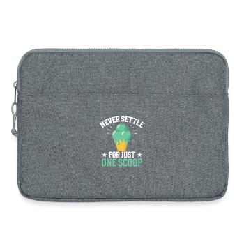 Mint Chocolate Chip Cream Scoop Fresh Mint - Laptop bag 15" - heather grey - Front