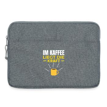 The power lies in coffee - Laptop bag 15" - heather grey - Front