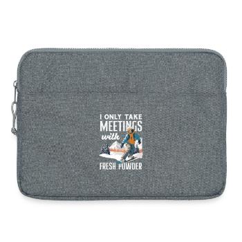 Télésiège de réunion de snowboard snowboard - Sacoche pour ordinateur portable 15 pouces - gris chiné - Devant