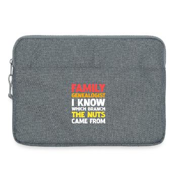 Dicton généalogique de la famille : Stammzweig Witz - Sacoche pour ordinateur portable 15 pouces - gris chiné - Devant
