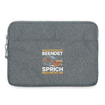 Winterdienst NACHTSCHICHT BEENDET Lustiges - Laptoptasche 15" - Grau meliert - Vorne