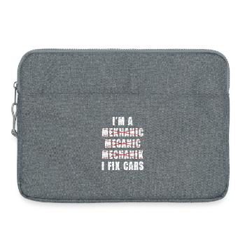 Humour de mécanicien de voitures Je répare - Sacoche pour ordinateur portable 15 pouces - gris chiné - Devant